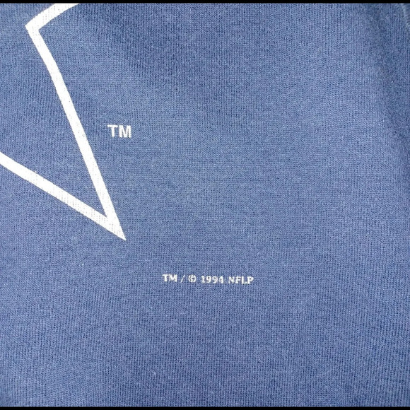 Nutmeg Mills Vintage 1994 Dallas Cowboys Pullover Sweat Shirt Made in USA sizeXL - Picture 4 of 7